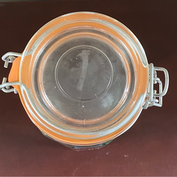 Vintage Glass Pasta Canister With Clamp Lid - Picture 6 of 10